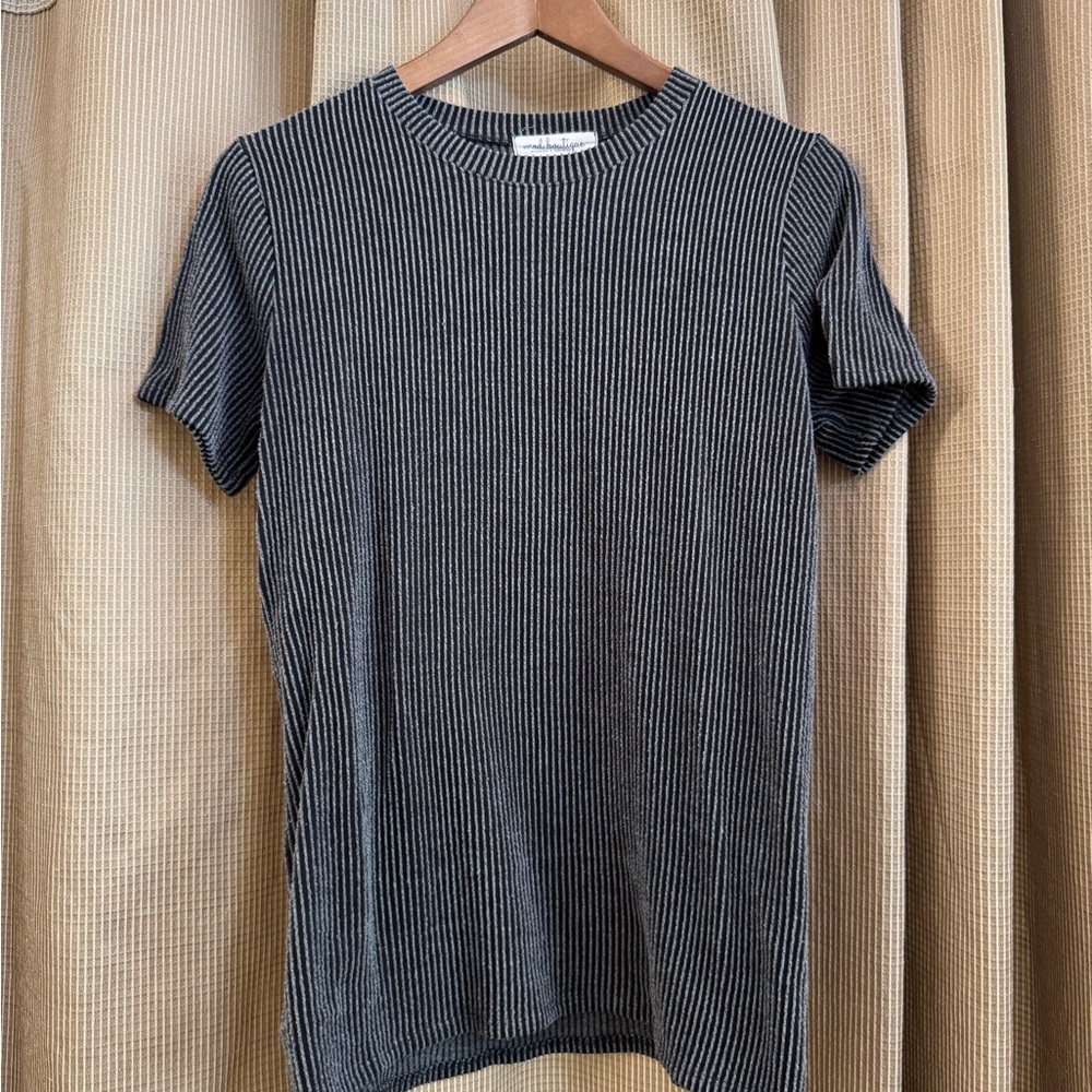 Mod Boutique Ribbed Knit Top